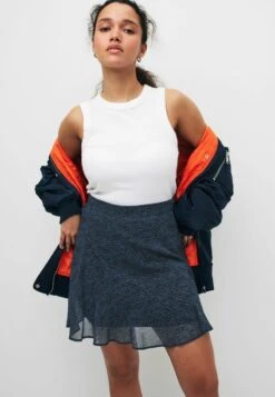 Next A-Linien-Rock - Blue Black Animal Print