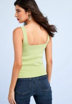 Next CORSET DETAIL RUCHED STANDARD - T-Shirt Basic - Sage Green -Next a1fa861d1c604465b82c4a388fa9ccb3