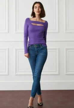 Next CUT OUT SQUARE NECK STANDARD - Strickpullover - Purple -Next a2e186f526c44fe19426d1497acef0cb 1