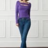 Next CUT OUT SQUARE NECK STANDARD - Strickpullover - Purple