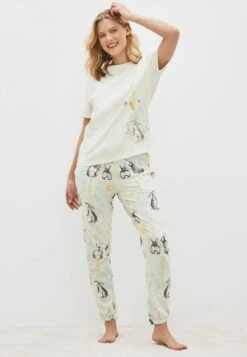 Next SET - Nachtwäsche Set - Ecru Cream Bunny