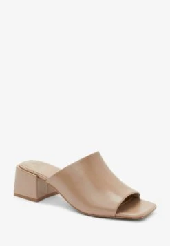 Next FOREVER COMFORT BLOCK HEEL STANDARD - Pantolette Hoch - Taupe Brown -Next a8e66405c57641c1b174bf11a50a37ca