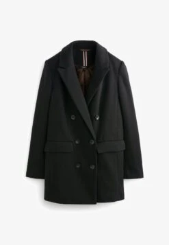 Next DOUBLE BREASTED STANDARD - Kurzmantel - Black -Next aa58a1df461f40e189de35e74a65e60c