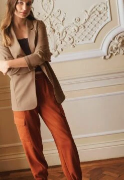 Next TWILL SINGLE BREASTED - Kurzmantel - Stone -Next aa9f3b95b7254096864b5dde91d2cea3