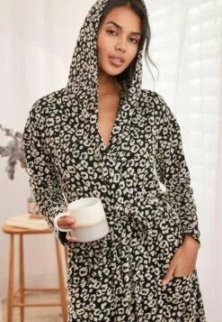 Next Bademantel - Black White Animal Print -Next ab2e84c919f244c69956244a75fa7d1d