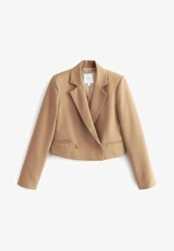 Next CROPPED TAILORED STANDARD - Blazer - Natural -Next ab78ed9d3c054eb683272efc7c34d18f