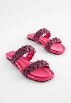 Next FOREVER COMFORT JEWELLED STANDARD - Pantolette Flach - Pink -Next aba1ae1a49ca46deabacc7dee8915a80