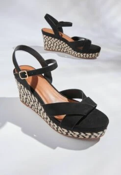 Next FOREVER COMFORT OPEN TOE - Espadrille - Black -Next aef819ba5fb141ddad36f0033cffef66