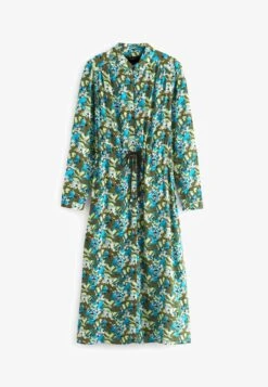 Next ZIP NECK TIE WAIST MIDI STANDARD - Freizeitkleid - Animal -Next b1d40c9394714078a3b78f88d15d1fa8