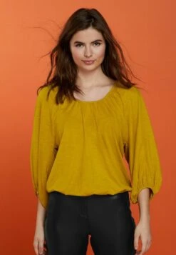 Next LONG SLEEVE SCOOP NECK STANDARD - Bluse - Ochre Yellow -Next b4216ff144974a5dbedbfbb87ce9a8c0