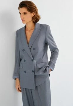 Next TWILL DOUBLE BREASTED STANDARD - Kurzmantel - Blue -Next b52822b82f5840aa8c75397a66327a93 1