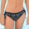 Next DIAMANTÉ TIE SIDE - Bikini-Hose - Black Gem