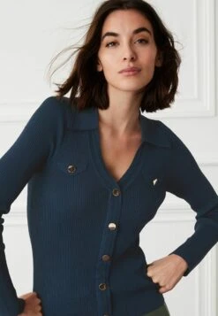 Next UTILITY BUTTON DETAIL PETITE - Strickjacke - Navy Blue -Next bc6d56cff80c40e794af02d88a679ea0 1