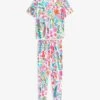 Next LUCY TIFFNEY FLORAL SHORT SLEEVE SET STAN - Nachtwäsche Set - Lucy Tiffney White Floral