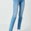 Next SUPER STRETCH SOFT SCULPT PULL-ON STANDARD - Jeans Slim Fit - Mid Blue Denim