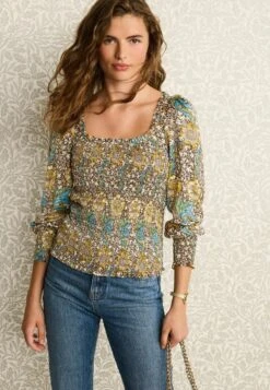Next SHIRRED LONG SLEEVED STANDARD - Bluse - Morris & Co Kennet