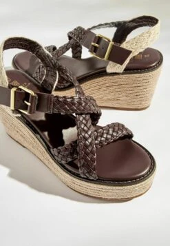 Next FOREVER COMFORT® WEAVE STRAP STANDARD - Espadrille - Chocolate Brown -Next bf6034208a564423a3ff13484042e301