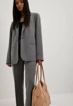 Next DOUBLE BREASTED STANDARD - Kurzmantel - Grey -Next bfd2d60b98ba45e8855f99507ade3f72