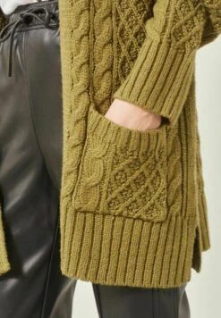 Next CABLE - Strickjacke - Khaki Green -Next c1bfd290331745c6aec6e1f2eaae9f6b