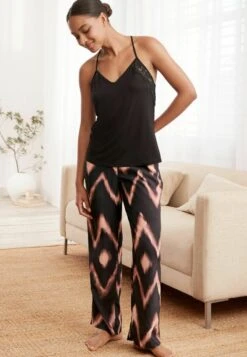 Next SET CAMI STANDARD - Nachtwäsche Set - Black Tie Dye