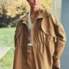 Next UTILITY RAIN WITH ADJUSTABLE WAIST STANDARD - Regenjacke / Wasserabweisende Jacke - Deep Camel Brown