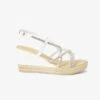 Next FOREVER COMFORT TUBULAR BLING ASYMMETRIC - High Heel Sandalette - White
