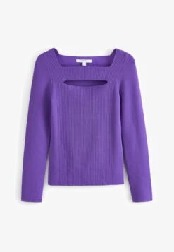 Next CUT OUT SQUARE NECK STANDARD - Strickpullover - Purple -Next c559f3effe634684839925c80eb494c6