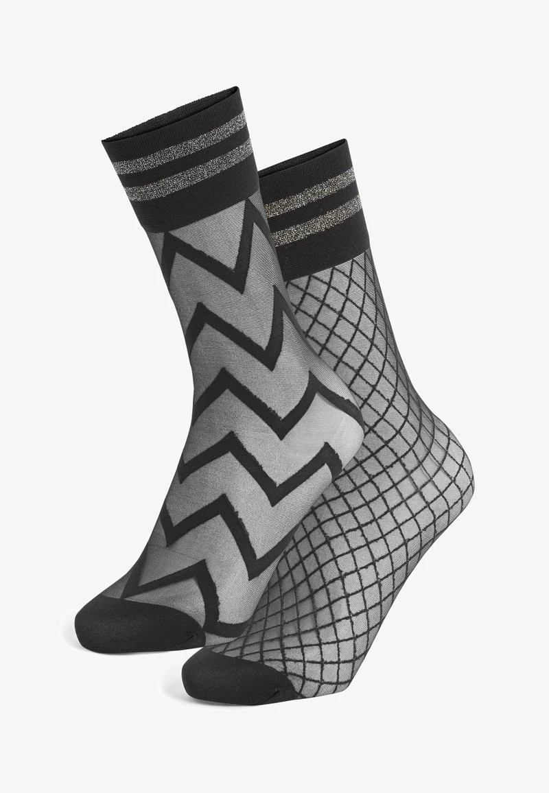 Next FISHNET 2 PACK STANDARD - Socken - Black 1 Next FISHNET 2 PACK STANDARD - Socken - Black