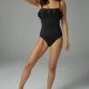 Next RUFFLE BANDEAU BOOBTUBE TUMMY CONTROL STANDARD - Badeanzug - Black
