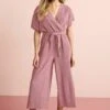 Next SHORT SLEEVE PLISSE STANDARD - Jumpsuit - Rose Pink
