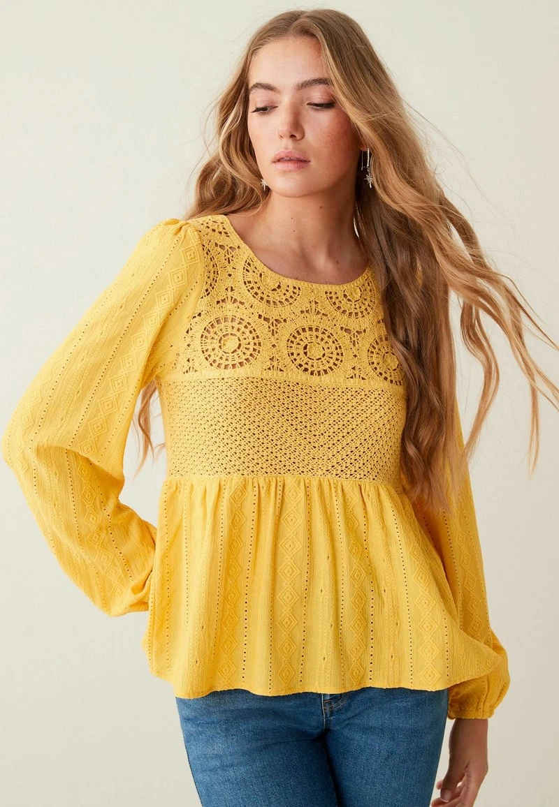 Next CROCHET BRODERIE PEPLUM STANDARD - Strickpullover - Black 6 Next CROCHET BRODERIE PEPLUM STANDARD - Strickpullover - Black – Bild 6