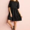 Next PUFF SHORT SLEEVE TIERED MINI - Jerseykleid - Black