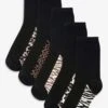 Next ANIMAL PRINT FOOTBED ANKLE SOCKS 5 PACK - Socken - Black