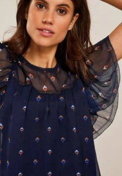 Next SHORT SLEEVE - Bluse - Navy Blue Ditsy -Next c88b3c5d213f440b87b14f6c6f1bae11