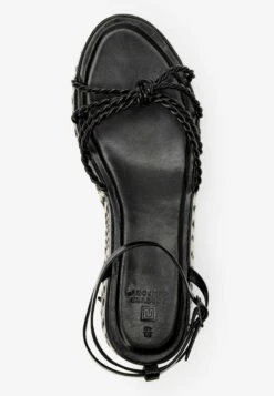 Next FOREVER COMFORT KNOT DETAIL STANDARD - Keilsandalette - Black -Next c9497a5a5e684a6281cfbe2dff398fdb