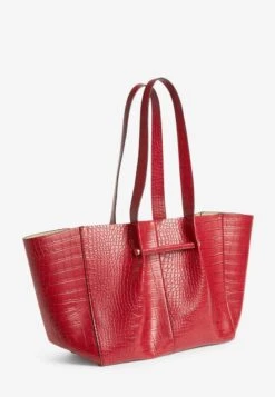 Next Shopping Bag - Red Croc Effect -Next c9c1cdf7f38a452c889dd8dc153f7a27