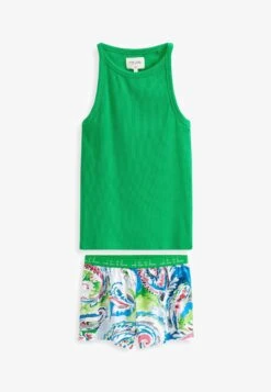 Next SET - Nachtwäsche Set - Pink Palm -Next ca5d21ac50884c6a84914475243e56dd