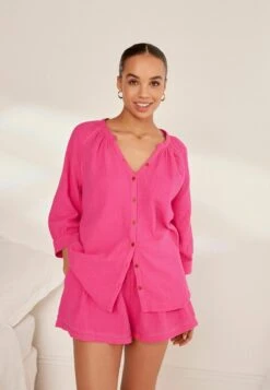 Next BUTTON THROUGH SET STANDARD - Nachtwäsche Set - Pink