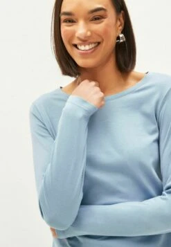 Next LONGLINE LONG SLEEVE CREW NECK STANDARD - Langarmshirt - Duck Egg Blue -Next ca7c62fd495f4185ba11e7bfdd16503d