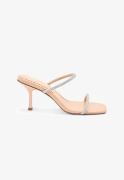 Next FOREVER COMFORT DOUBLE BAND STANDARD - Pantolette Hoch - Nude Cream