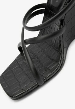 Next SIGNATURE SQUARE TOE - High Heel Sandalette - Black -Next ce8edbaeffbe47a880826eb4f107aa8e