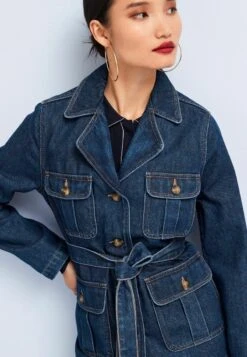 Next LONGLINE BELTED UTILITY STANDARD - Trenchcoat - Rinse Blue -Next cea0796c7765475dbb9b87d0ae8dae42