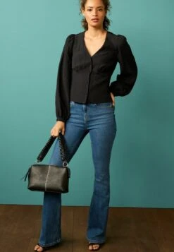 Next CORSET DETAIL LONG SLEEVE STANDARD - Bluse - Black -Next cfaa10f1153c4a3eb67ba2f603cd8bd7 1