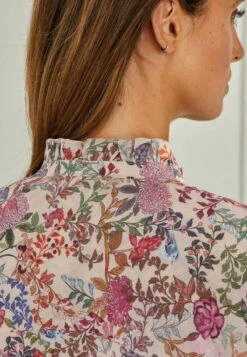 Next LONG SLEEVE RUFFLE NECK SIGNATURE STANDARD - Hemdbluse - Cream Floral -Next d513946dda5c481790929e722eba530a