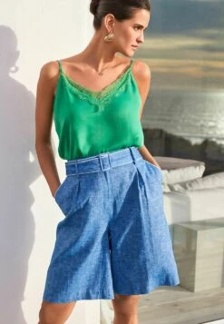 Next SMART BELTED CITY STANDARD - Shorts - Blue Chambray -Next d707367e1cc84f6381eeae6a96bbd99e 1