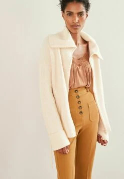 Next ZIP BELTED STANDARD - Strickjacke - White -Next d78a93d0b7bb4d0d86eb0f383b95fee5