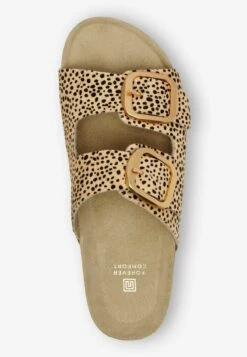 Next DOUBLE STRAP - Pantolette Flach - Animal -Next d7cae4f779fb4dd599a2b72f83d1d5e2