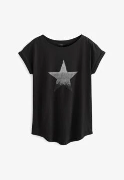 Next SPARKLY SHORT SLEEVE STANDARD - T-Shirt Print - Yellow -Next d9f51a11e0cf4f959408579821edd2fc