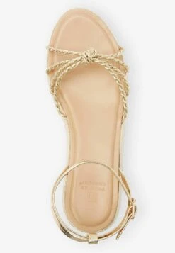 Next FOREVER COMFORT KNOT DETAIL STANDARD - Keilsandalette - Gold -Next dbf124fb650442319ce299831d1aaba3