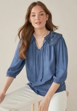 Next BLEND EMBROIDERED COLLAR - Bluse - Blue 10 Next BLEND EMBROIDERED COLLAR - Bluse - Blue -Next dc676014a8944145a8ae9e66a996d694 1